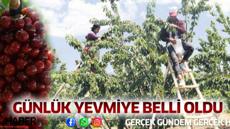 GÜNLÜK YEVMİYE BELLİ OLDU