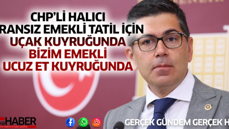 CHP’Lİ HALICI ‘FRANSIZ EMEKLİ TATİL İÇİN UÇAK KUYRUĞUNDA BİZİM EMEKLİ UCUZ ET KUYRUĞUNDA’